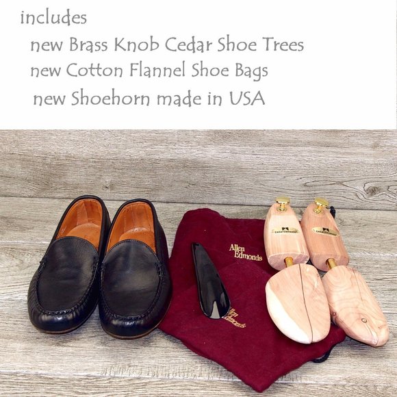 * NIB * $325 Allen Edmonds CASTINE Driving Shoe 8 D Black * new Cedar Trees Bags main image 12